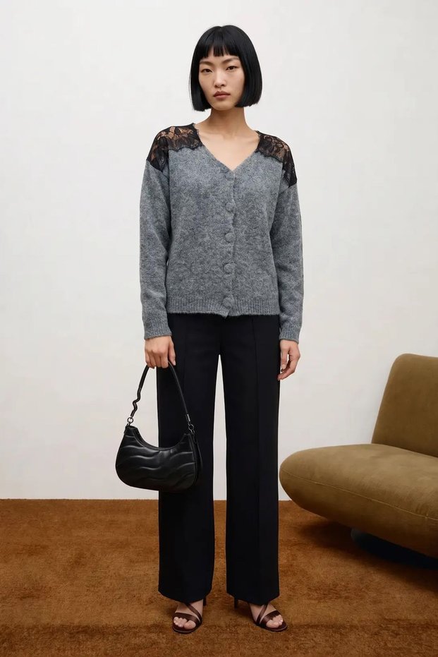 MY FASHION Front-Opening Comfortable Knit Cardigan