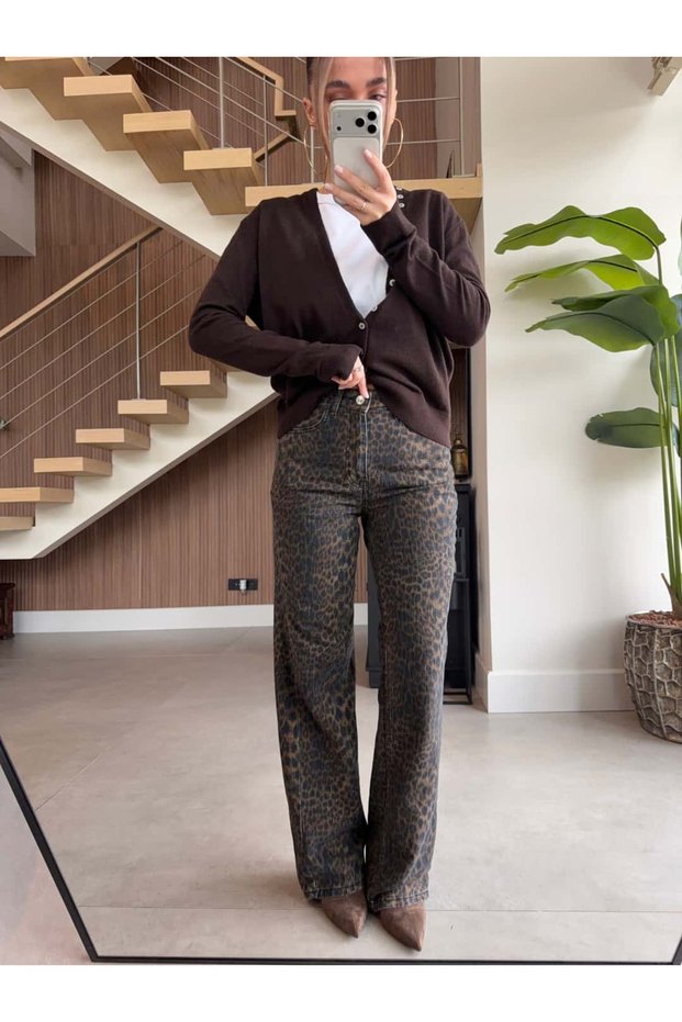 STRAIGHT-FIT LEOPARD-PRINT LEONORA JEANS
