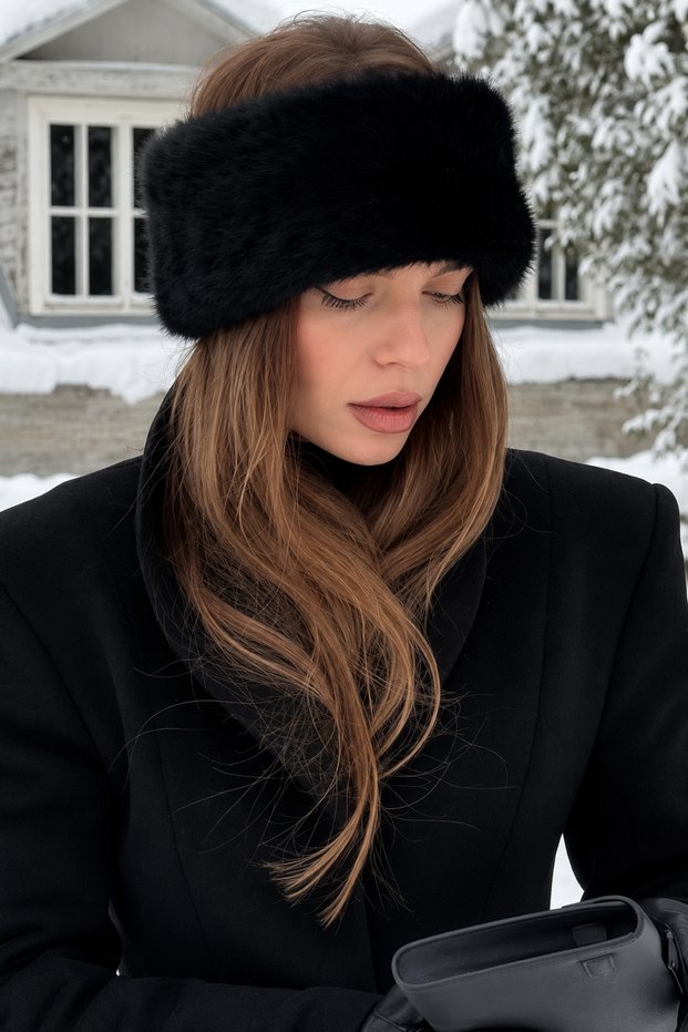 Plush Women's Winter Headband: Soft-Textured, Stretchy, and Heat-Retaining Ear Band