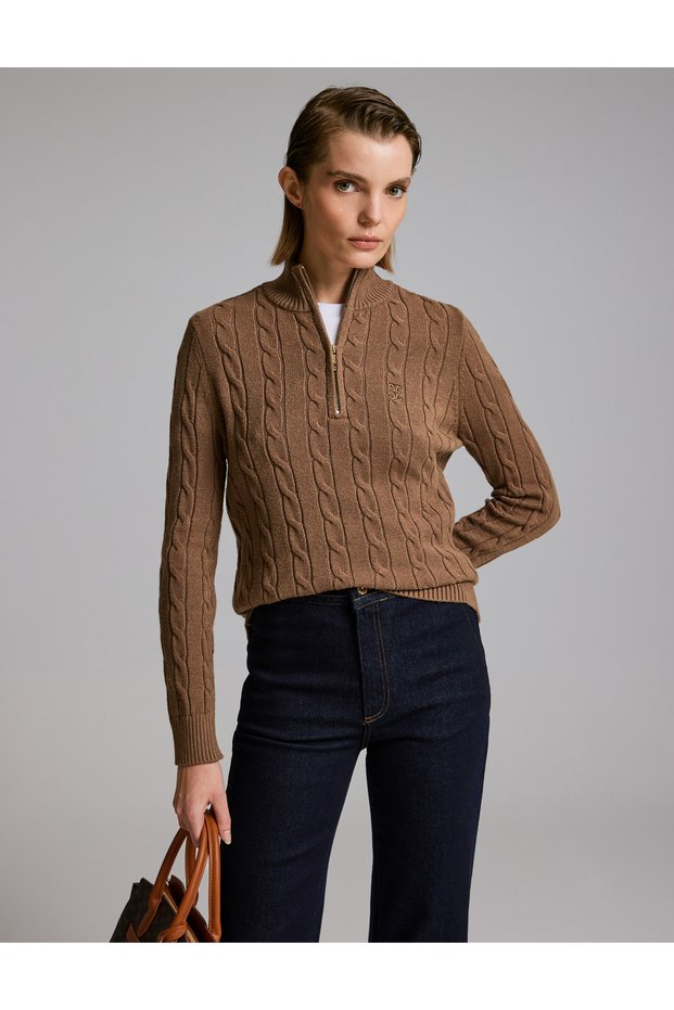 BROWN Regular Fit Basic Sweater 50331512-VR271