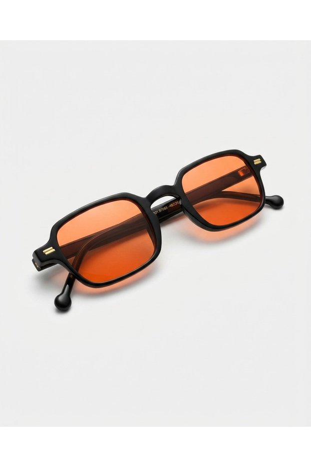 Nivra Orange and Black Frame, Square-Oval, Brown, Trendy Color Sun Visor