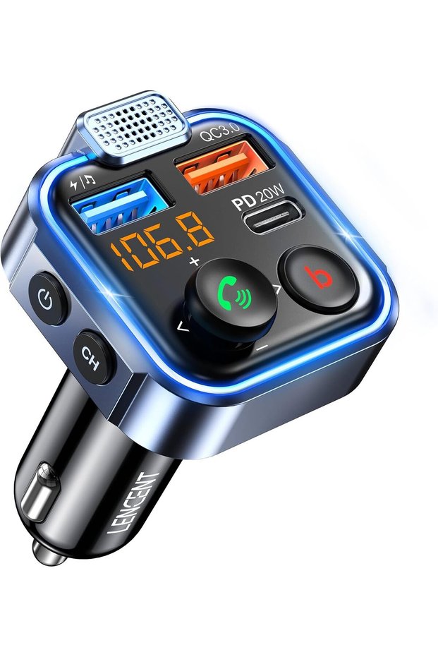 Car FM Transmitter, Wireless Bluetooth 5.3 Radio Adapter Car Kit