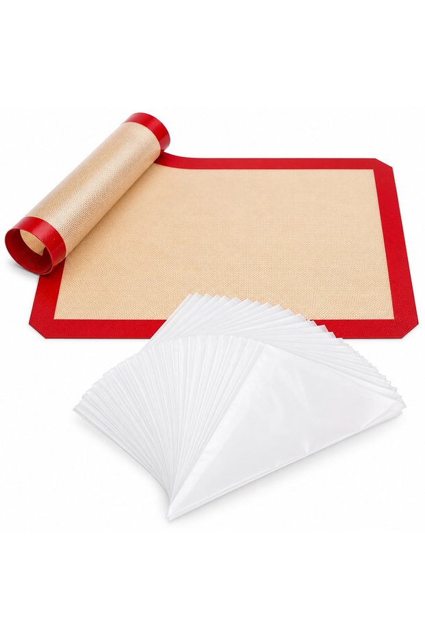 Shaped Dreams – Silicone Baking Mat and Piping Bag Set