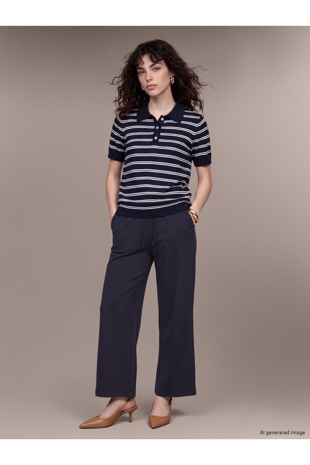 LCW Petite Navy Gabardine Plain Comfort & Relax Wide-Leg Women's Pants—The ALITA CITY Difference