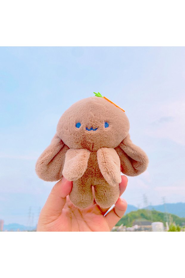 Cute Carrot Rabbit Plush Doll Keychain Backpack Pendant
