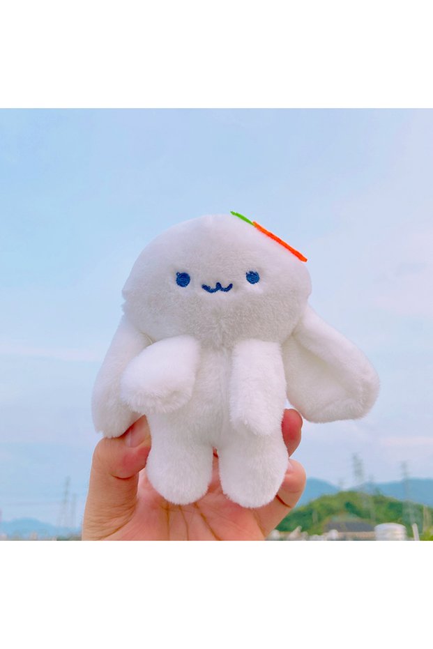 Cute Carrot Rabbit Plush Doll Keychain Backpack Pendant