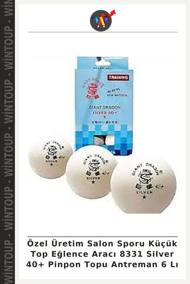 Custom-Made Indoor Sports Small Ball Fun Toy 8331 Silver 40+ Ping Pong Balls Training Set of 6