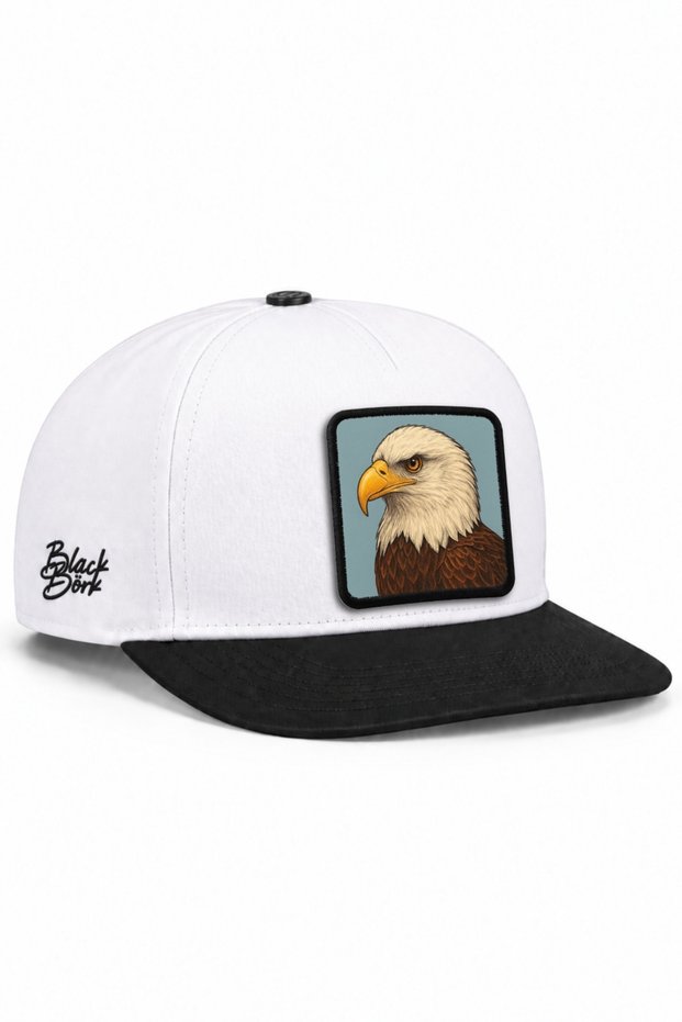 Black-and-White Hip-Hop Hat with the Kartal Logo