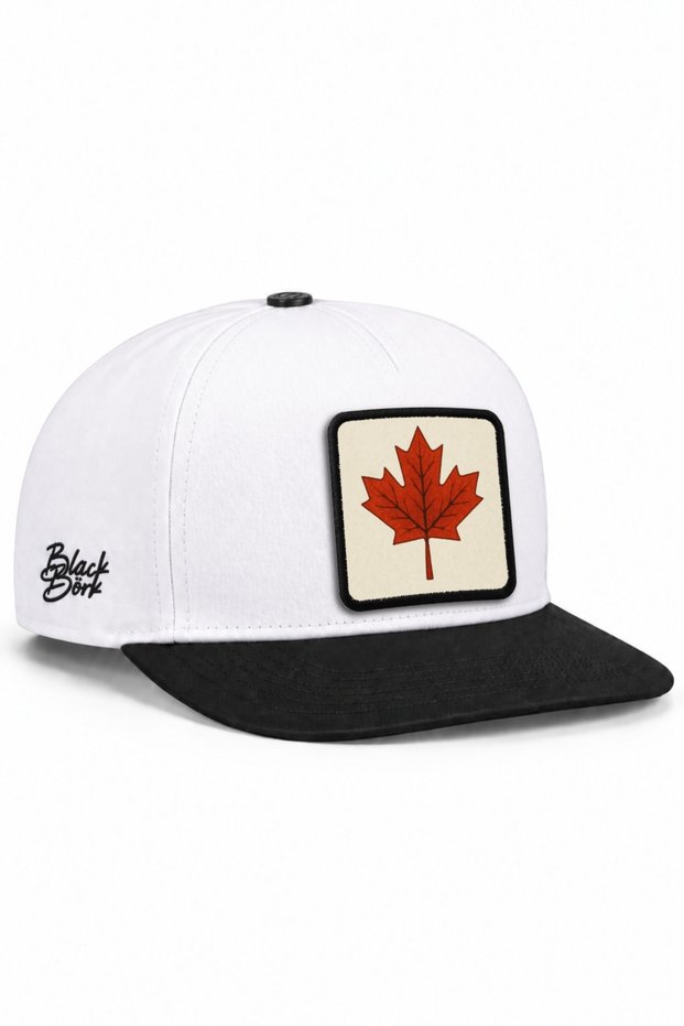 Black-and-White Hip-Hop Hat with the Canada Logo