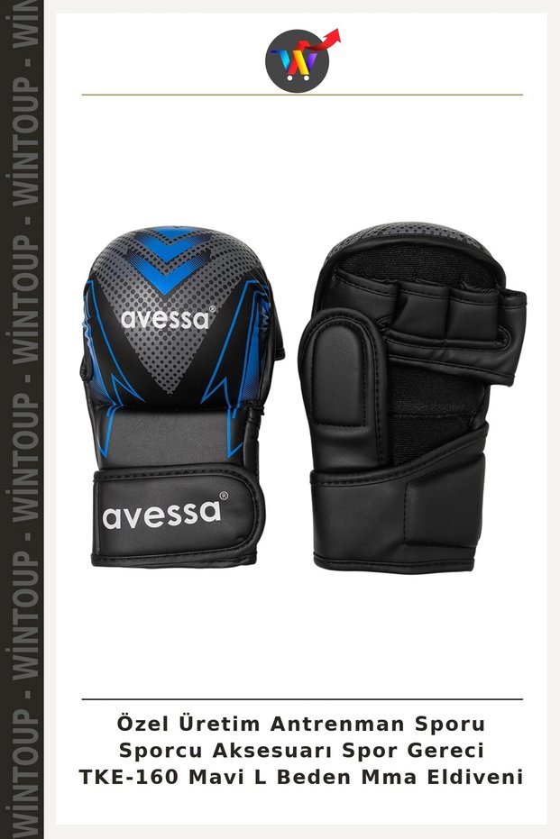 Custom-Made Training Sports Athlete Accessory Sports Equipment TKE-160 Blue Size L MMA Gloves