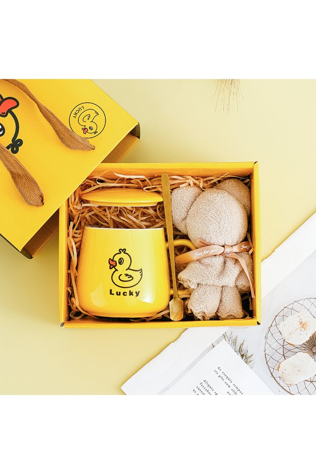Ceramic Thermostatic Cup Gift Box Cartoon
