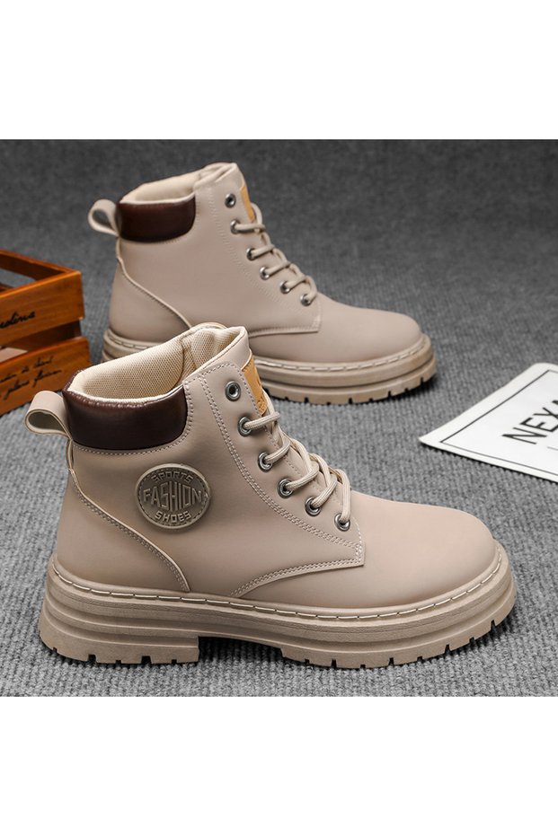 Men Martin Boots High Top Thick Sole