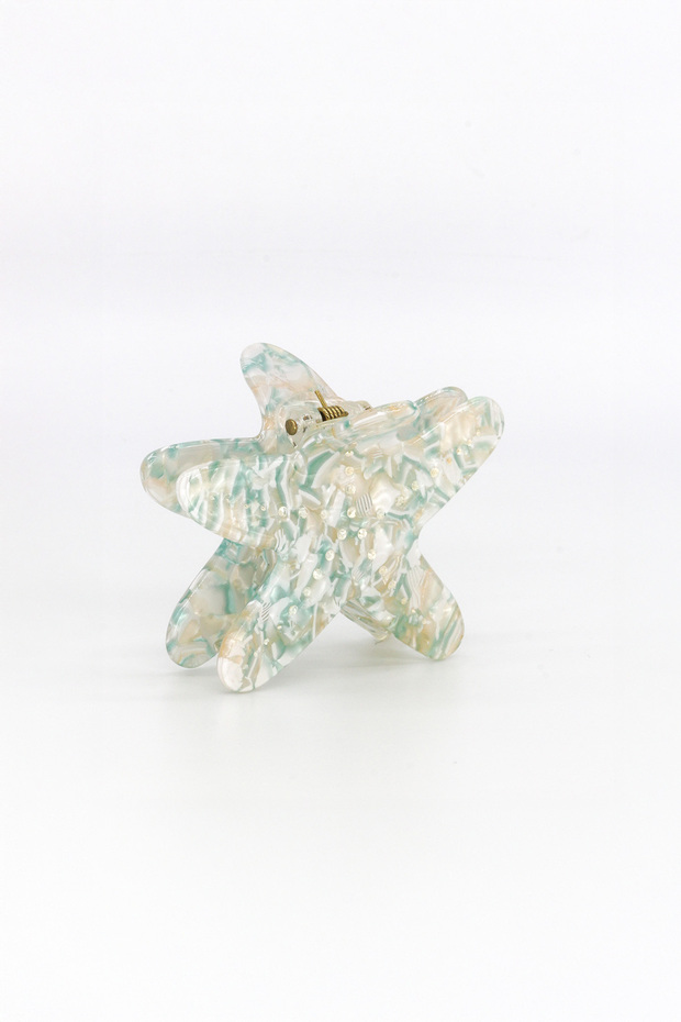 Gradient-Colored Starfish Buckled Hair Clip