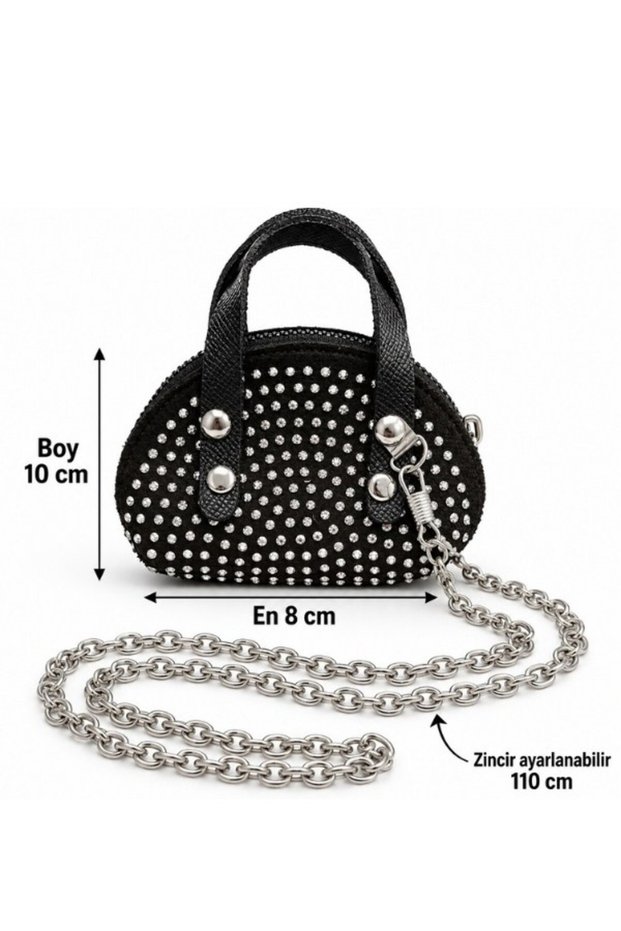 Girls' Sparkly Rhinestone Chain Strap Mini Bag