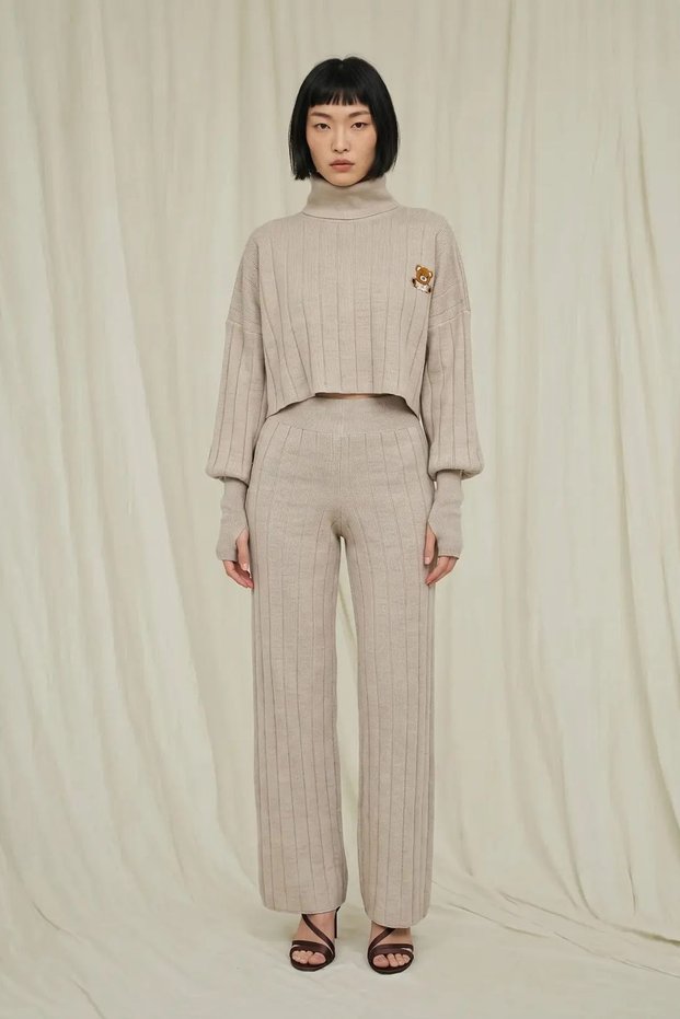 MY FASHION Textured Knit Coordinating Set