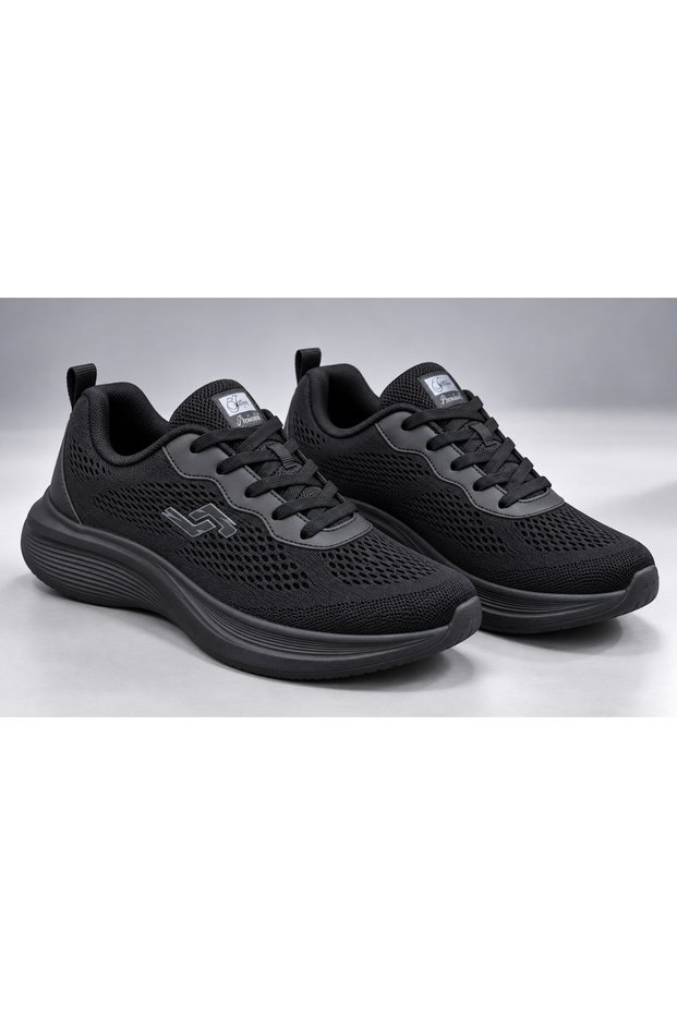 32751 Women's Black Memory Foam Orthopedic Sole Lace-Up Casual Walking, Sports, and Running Shoes
