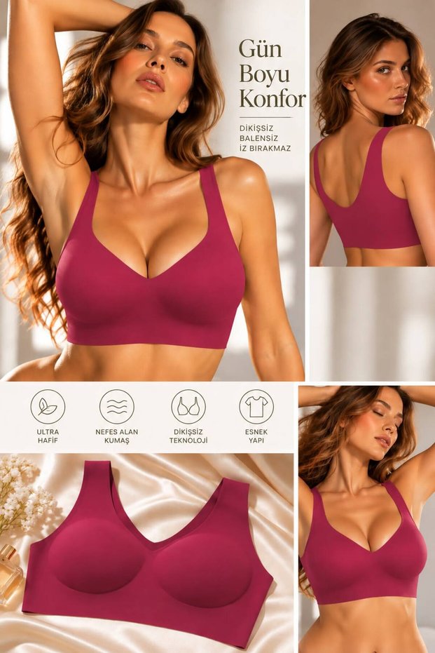 Non-wired, Stitch-Free, Invisible, Removable-Pad Shaping / Sculpting Bra SU0010