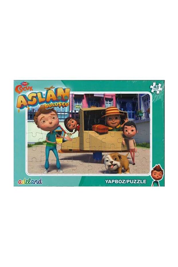 Trt Çocuk Frame Yapboz - Puzzle  48 Parça- Aslan 24x34 cm - 1