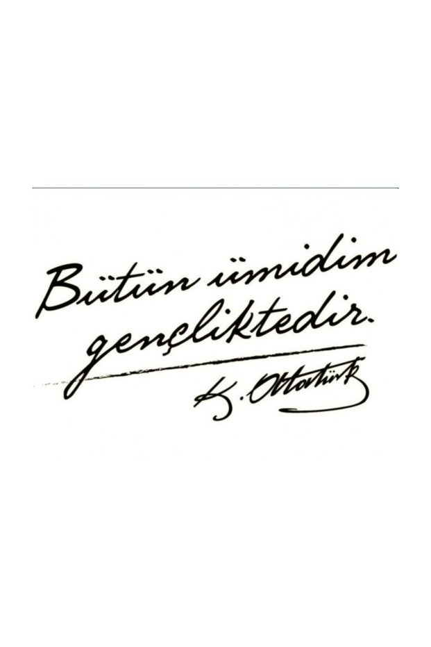 Ataturk Word Sticker My Bütum Umni is in Youth