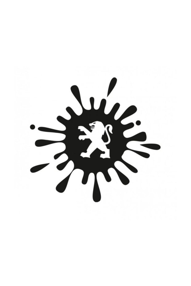 Peugeot Paint Spatter Appearance Car Sticker 15cm 2 Pieces