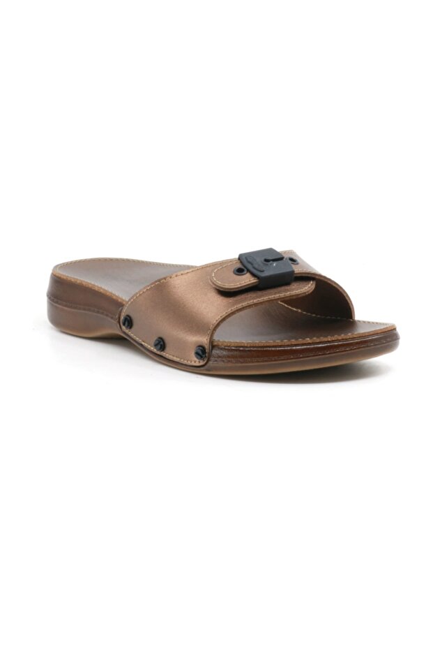6500 Minelli Single Buckle 4 Color Orthopedic Women's Slippers