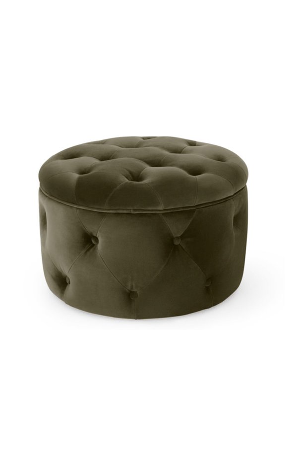 Duru Oval Puf Antrasit Sandıklı