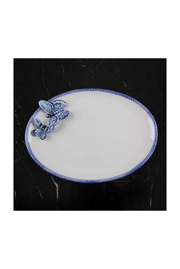 Blue Butterfly Oval Srv Tbgı - 3