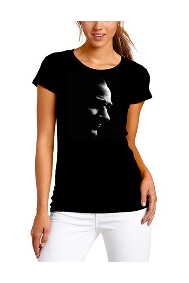 Atatürk Silhouette Black Women's T-Shirt