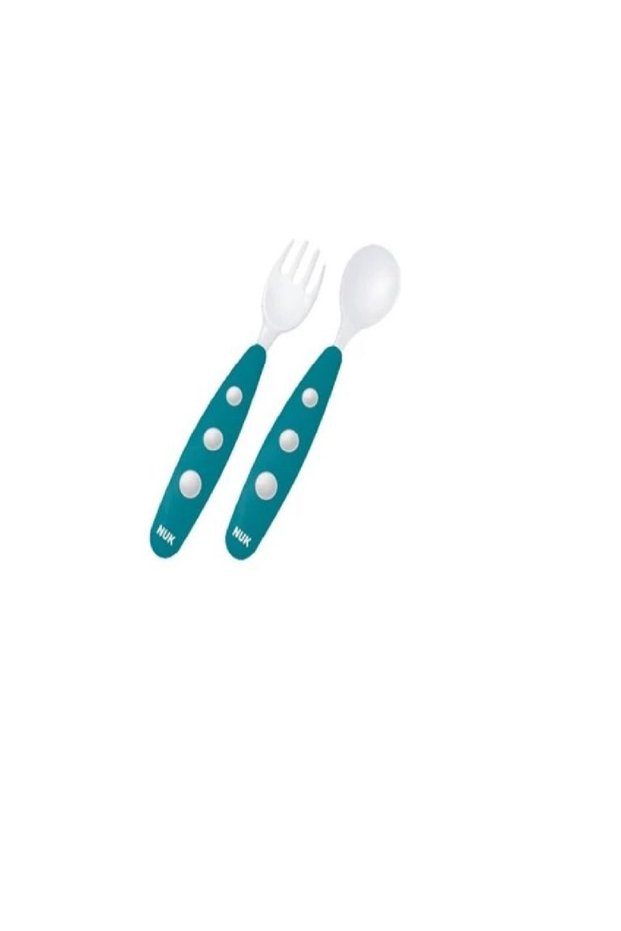 Mini Fork-Spoon Set (Turquoise) 8 Months+