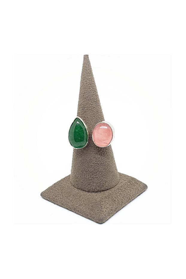 خاتم هيلين اليشم الأساسي بحجرين - 1