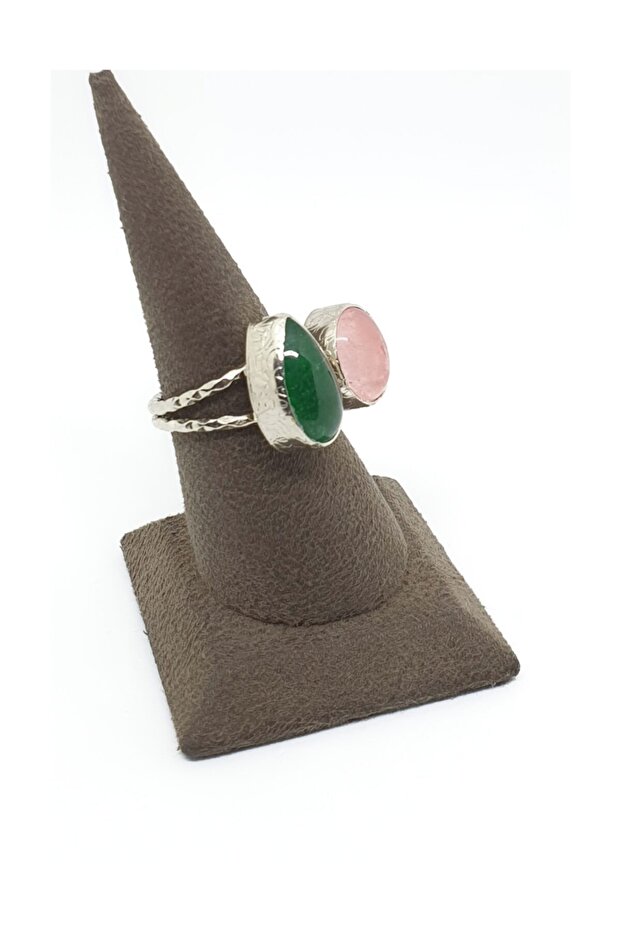 خاتم هيلين اليشم الأساسي بحجرين - 3