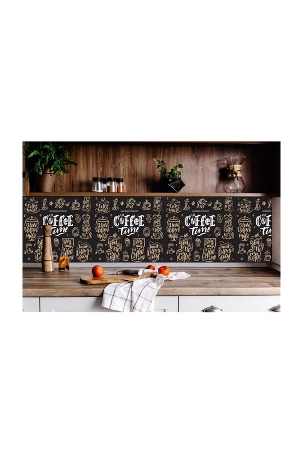 Coffe Temalı Mutfak Ara Panel Kaplama Sticker - 1