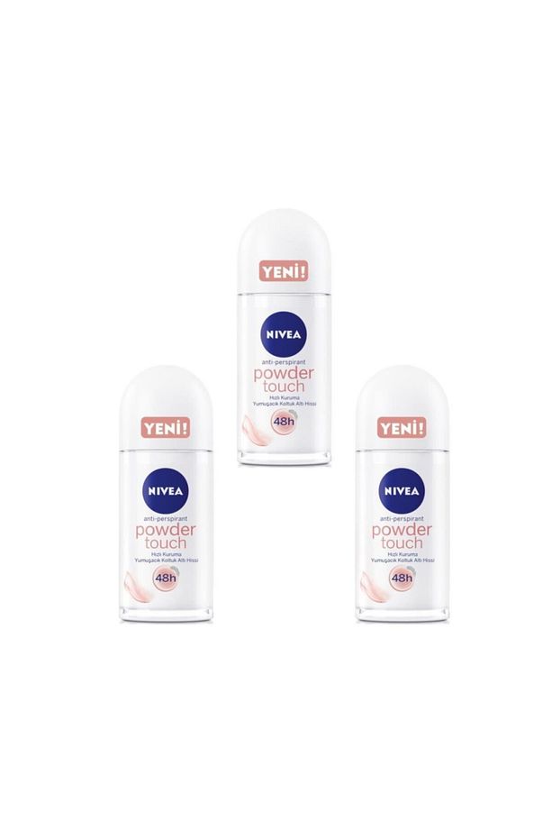 Deo Roll-on Kadın Deodorant Invisible Powder Touch 50 Ml 3 Adet - 1