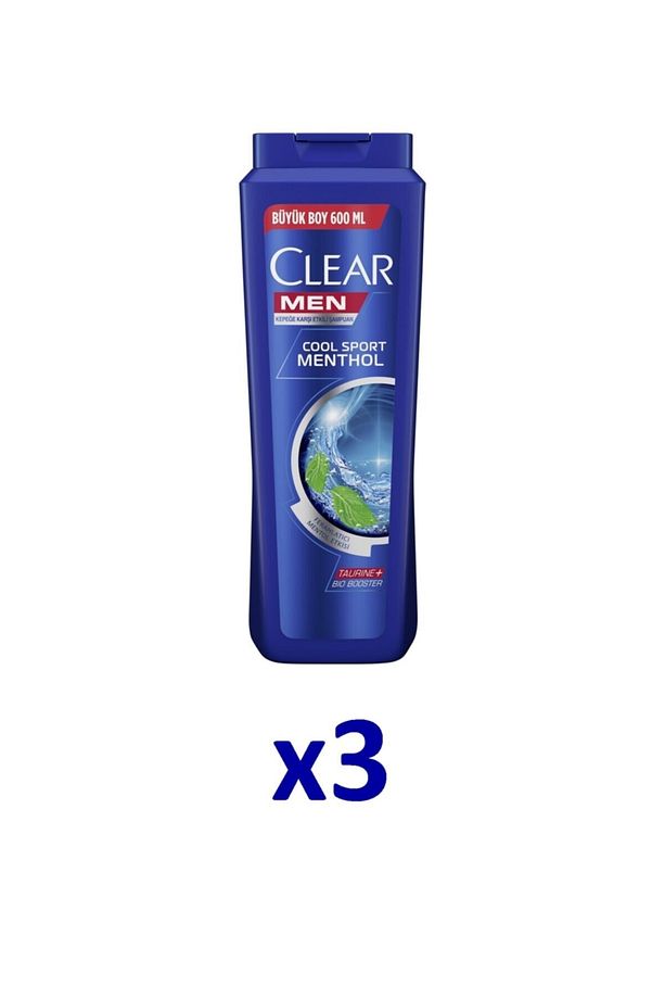 Erkekler Için Kepeğe Karşı Etkili Şampuan  Cool Sport Mentol 350 ml 3'lü 86906375986613 - 2