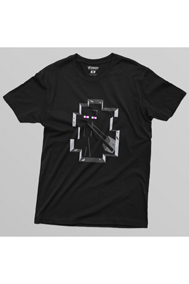 Minecraft Enderman Inside Erkek Tişört - 4