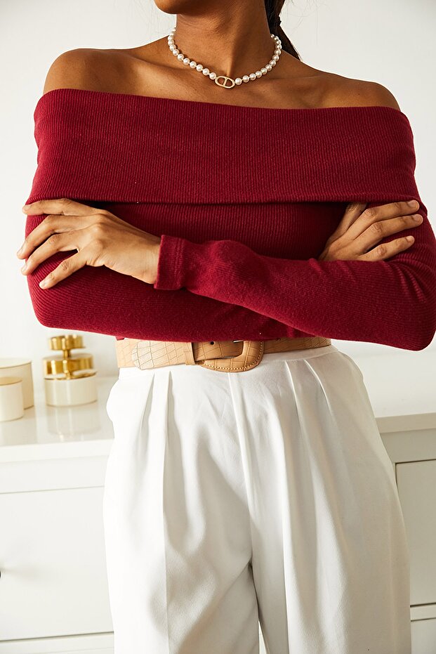 Camisole-Pullover mit Madonna-Kragen für Damen 1KZK3-10860-31 - 6