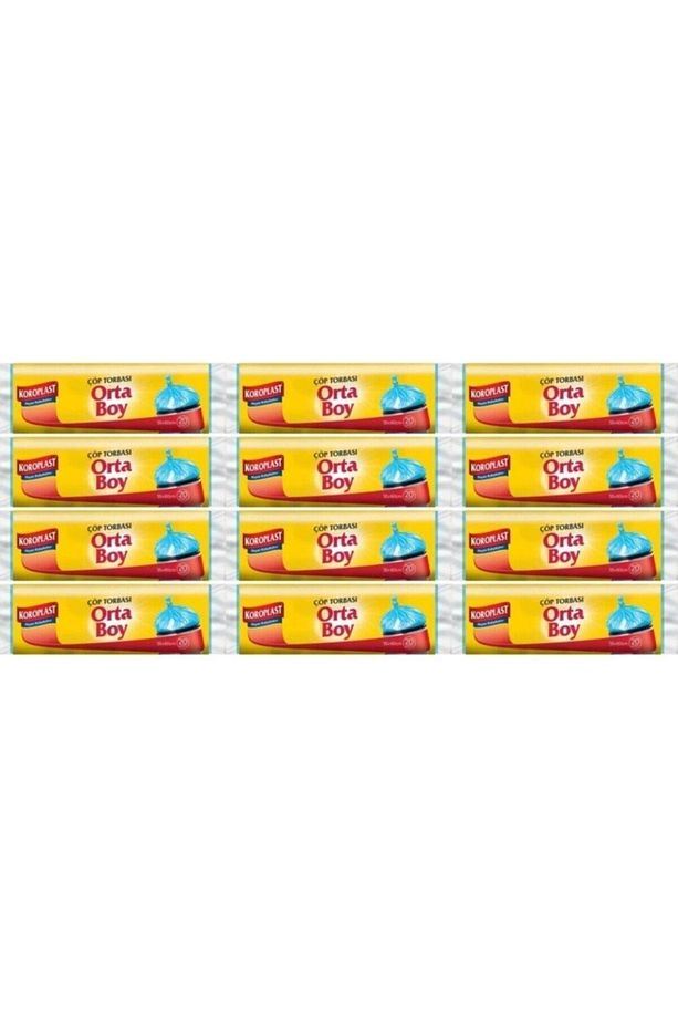Güçlü Çöp Torbası Orta Boy 15 Adet 12'li Set - 1