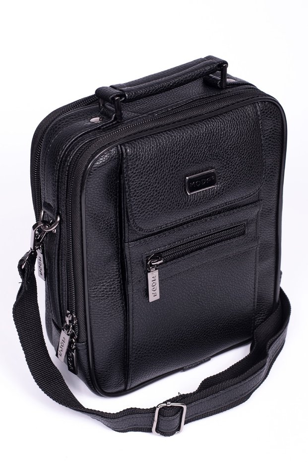 Men's Black Fashion Faux Leather Sling Bag Bu-47