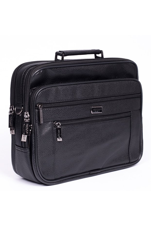 Fashion Bu-45 Men's Black Faux Leather Sling Bag