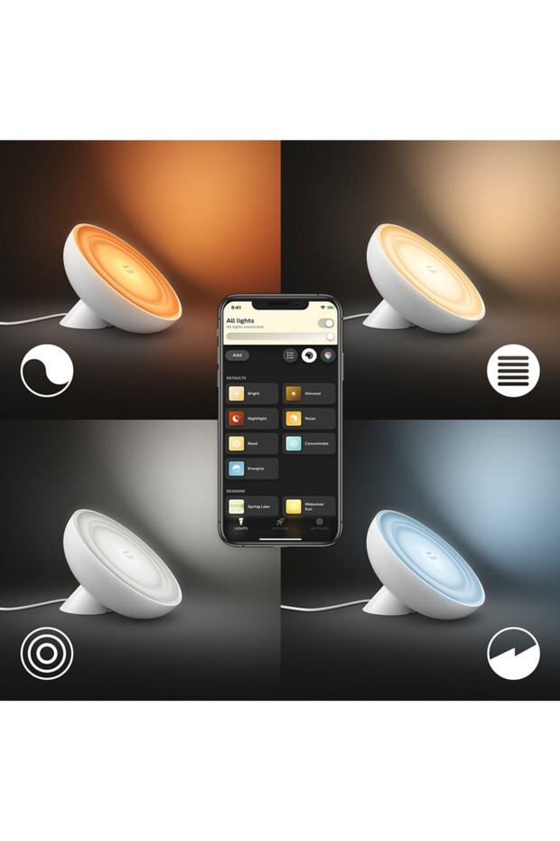 Hue Bloom V4 RGB Akıllı Ambiyans Masa Lambası - Beyaz - 3