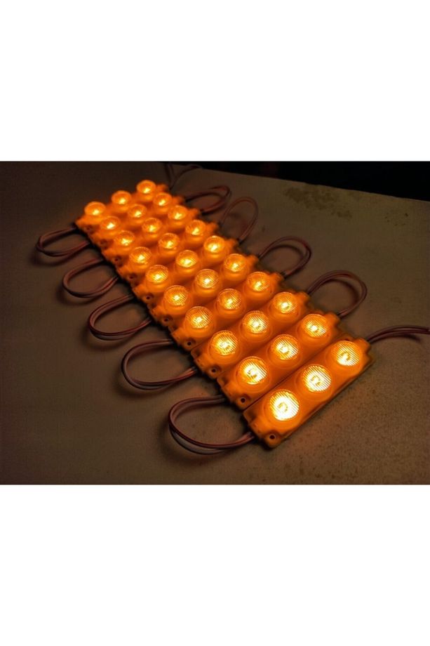 Carub Camlı Parmak Led Lamba Sarı 24 Volt Su Geçirmez 10,lu 3m Bantlı Kesilebilir Br0409937 - 6