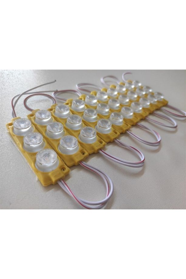 Carub Camlı Parmak Led Lamba Sarı 12 Volt Su Geçirmez 10,lu 3m Bantlı Kesilebilir Br0409938 - 2