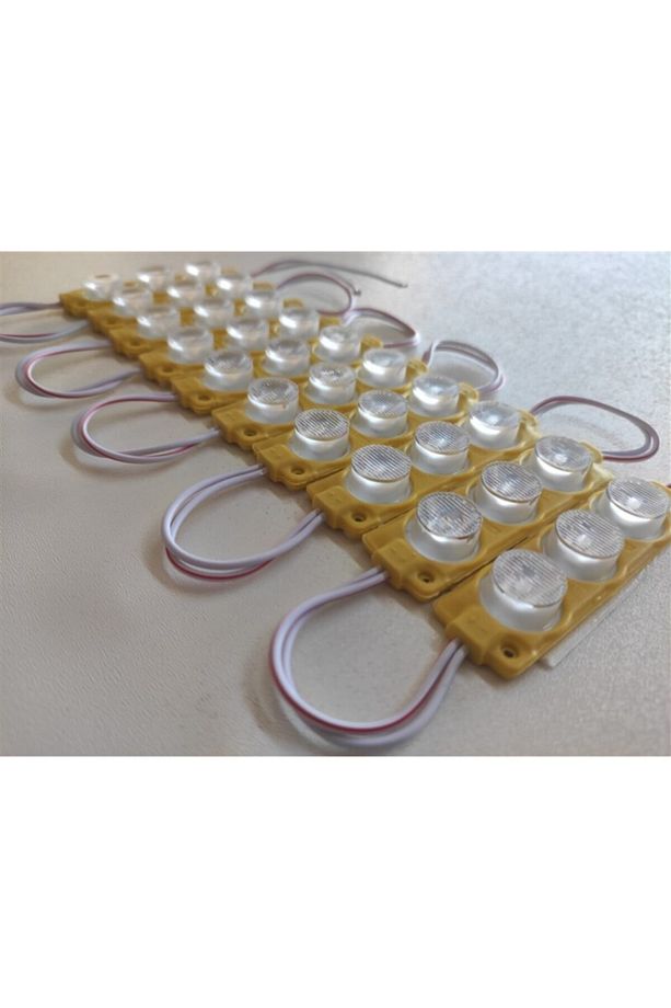 Carub Camlı Parmak Led Lamba Sarı 12 Volt Su Geçirmez 10,lu 3m Bantlı Kesilebilir Br0409938 - 3