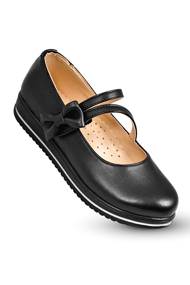 Girl's Orthopedic Shoes Ballet Pssk 651 Black