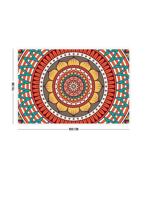 Mandala Desen Duvar Örtüsü Halısı 70 X 100 Cm - 2