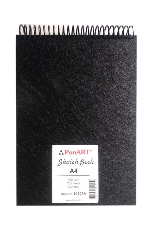 Sketch Book Üstten Spiralli Çizim Defteri 100g A4 70 Sy - 1