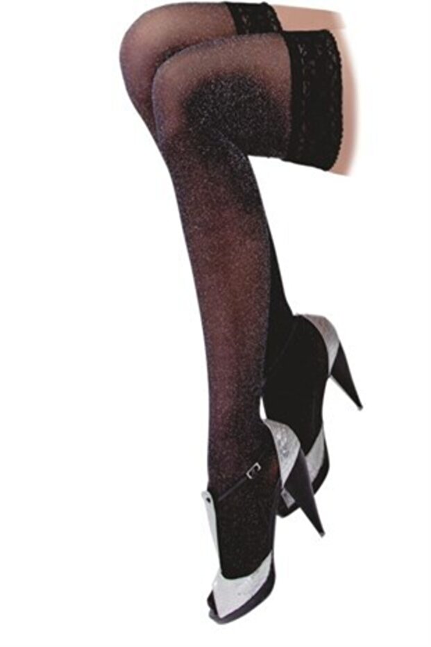 Dantelli Fit 15 Den Dizüstü Çorap - 1