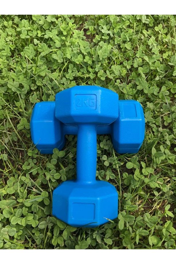 Yüksek Kalite İçi Demir Tozu Dambıl Ağırlık Seti 1x2 kg Dumbell Set - 2