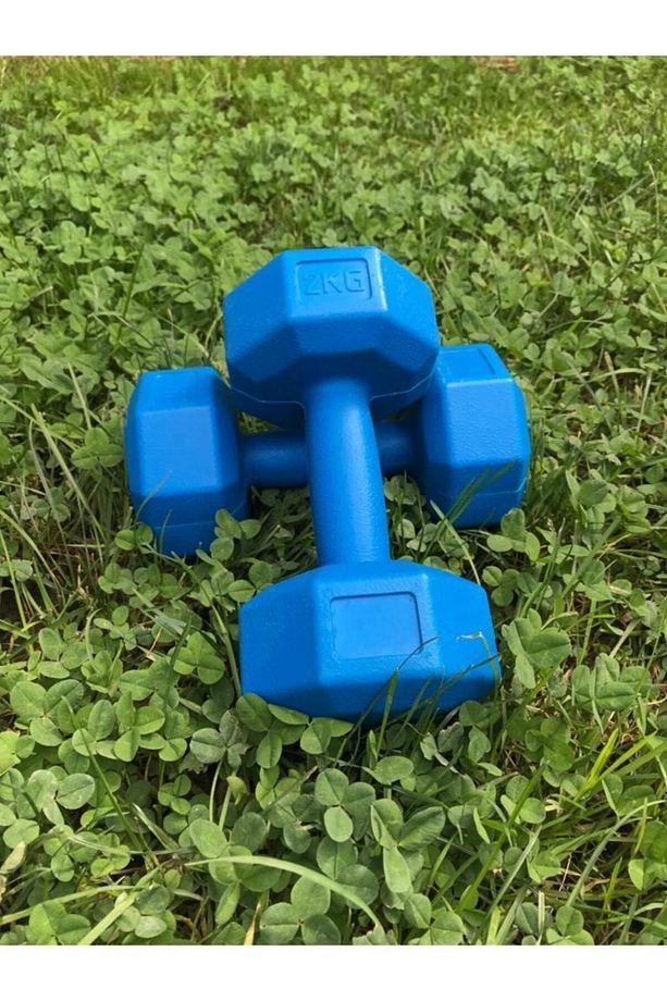 Yüksek Kalite İçi Demir Tozu Dambıl Ağırlık Seti 1x2 kg Dumbell Set - 3