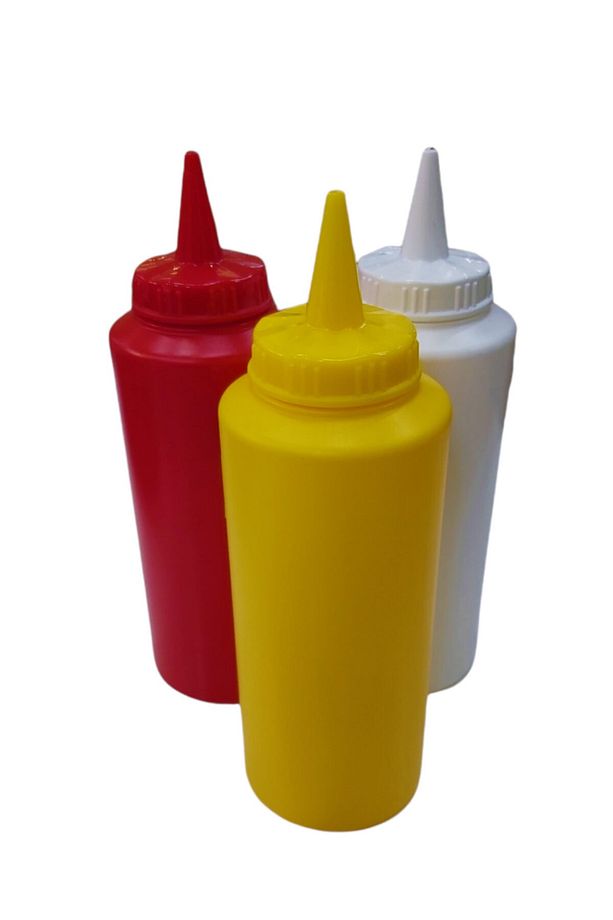 1000 ml 3 Adet Renkli Sosluk Fişek Ketçap-mayonez-hardal - 3